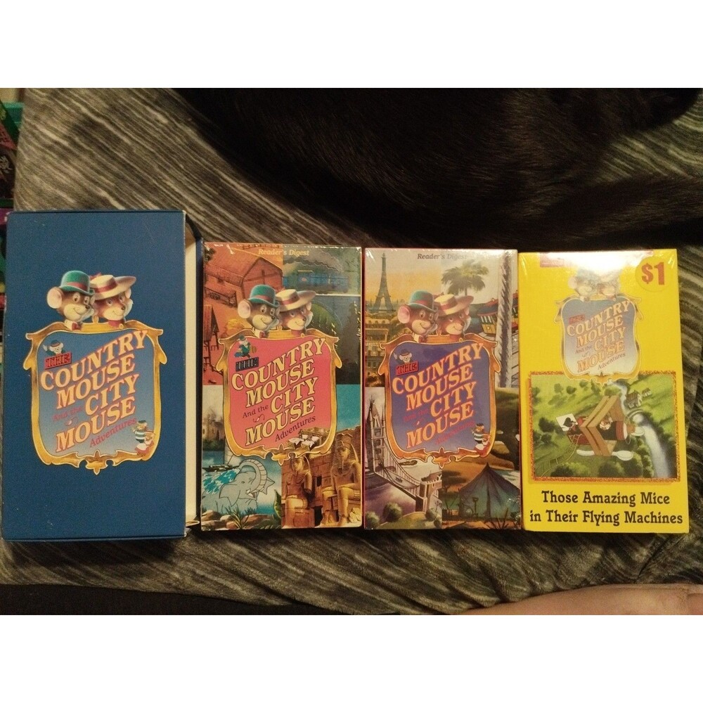The COUNTRY MOUSE & the CITY MOUSE Adventures VHS Lot Of 3 New & Sealed
